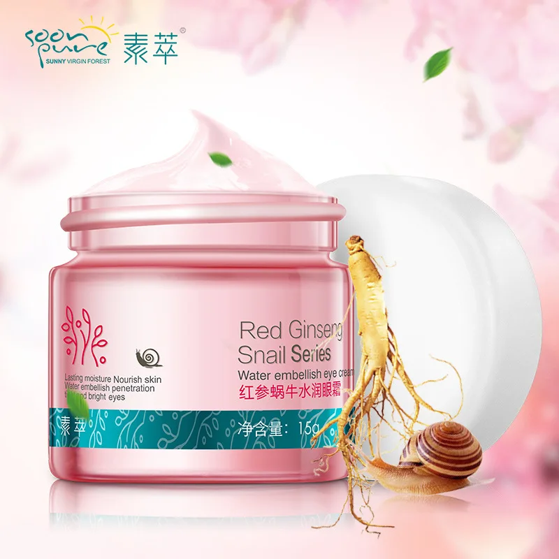 New Hot SOON PURE Red Ginseng Snail Eye Cream Ageless Products Skin Care Anti Puffiness Dark Circle Wrinkle Moisturizing | Красота и