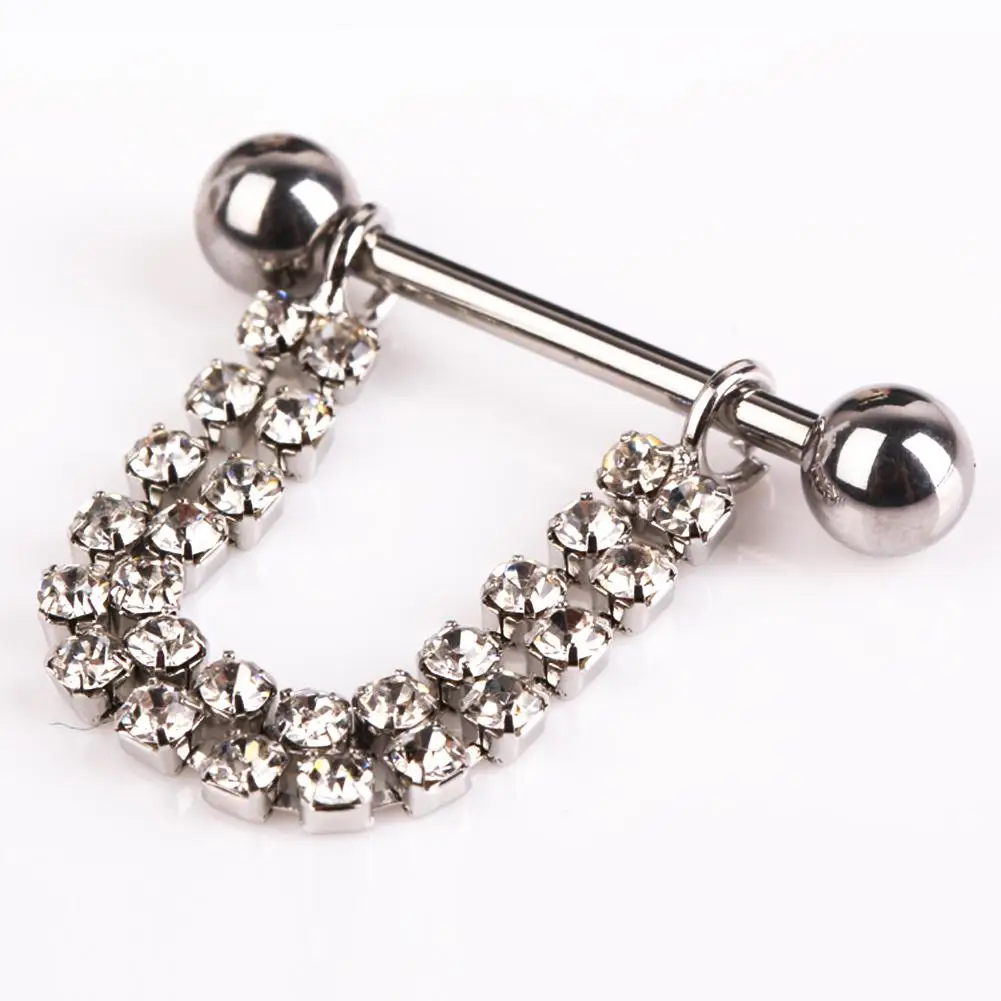Trendy Charming Body Jewelry With Double-row Crystal Claw Chains Straight Bar Piercing Navel Belly Ring Body-0084
Trendy Charming Body Jewelry With Double-row Crystal Claw Chains Straight Bar Piercing Navel Belly Ring Body-0084