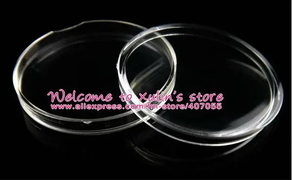 Round transparent plastic box