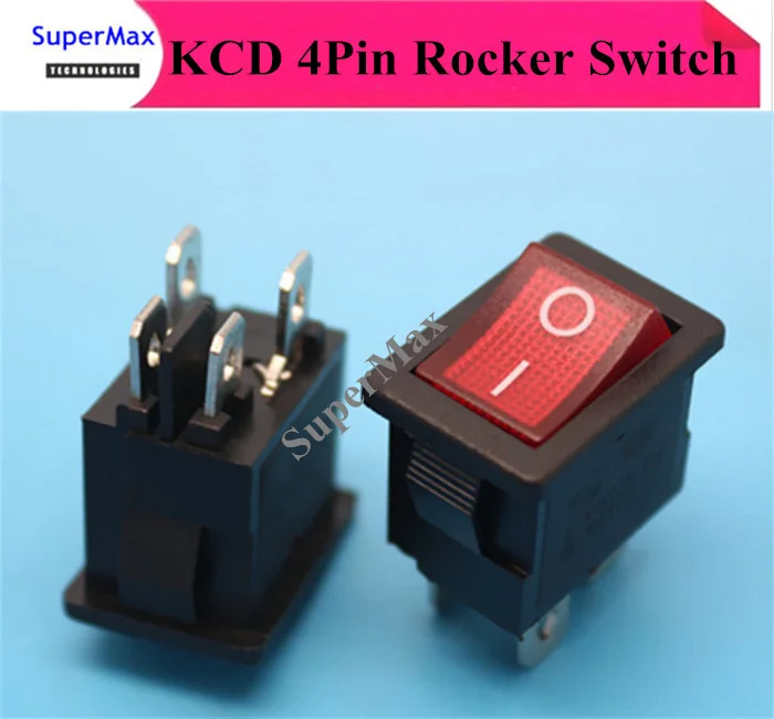 10piecs KCD XW-601BA1 AC swicths 4pin ON-OFF with Lamp electrical rocker switch for electronic equipment 20A/250V 15*21
10piecs KCD XW-601BA1 AC swicths 4pin ON-OFF with Lamp electrical rocker switch for electronic equipment 20A/250V 15*21