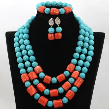 Gorgeous Blue Stone Beaded Wedding Nigerian Jewelry Set African Coral Necklace Party Women Jewelry Set Free Shipping TN142
Gorgeous Blue Stone Beaded Wedding Nigerian Jewelry Set African Coral Necklace Party Women Jewelry Set Free Shipping TN142