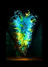 Home Decoration Handmade Blown Glass Bright Colored Chandeliers 
Home Decoration Handmade Blown Glass Bright Colored Chandeliers