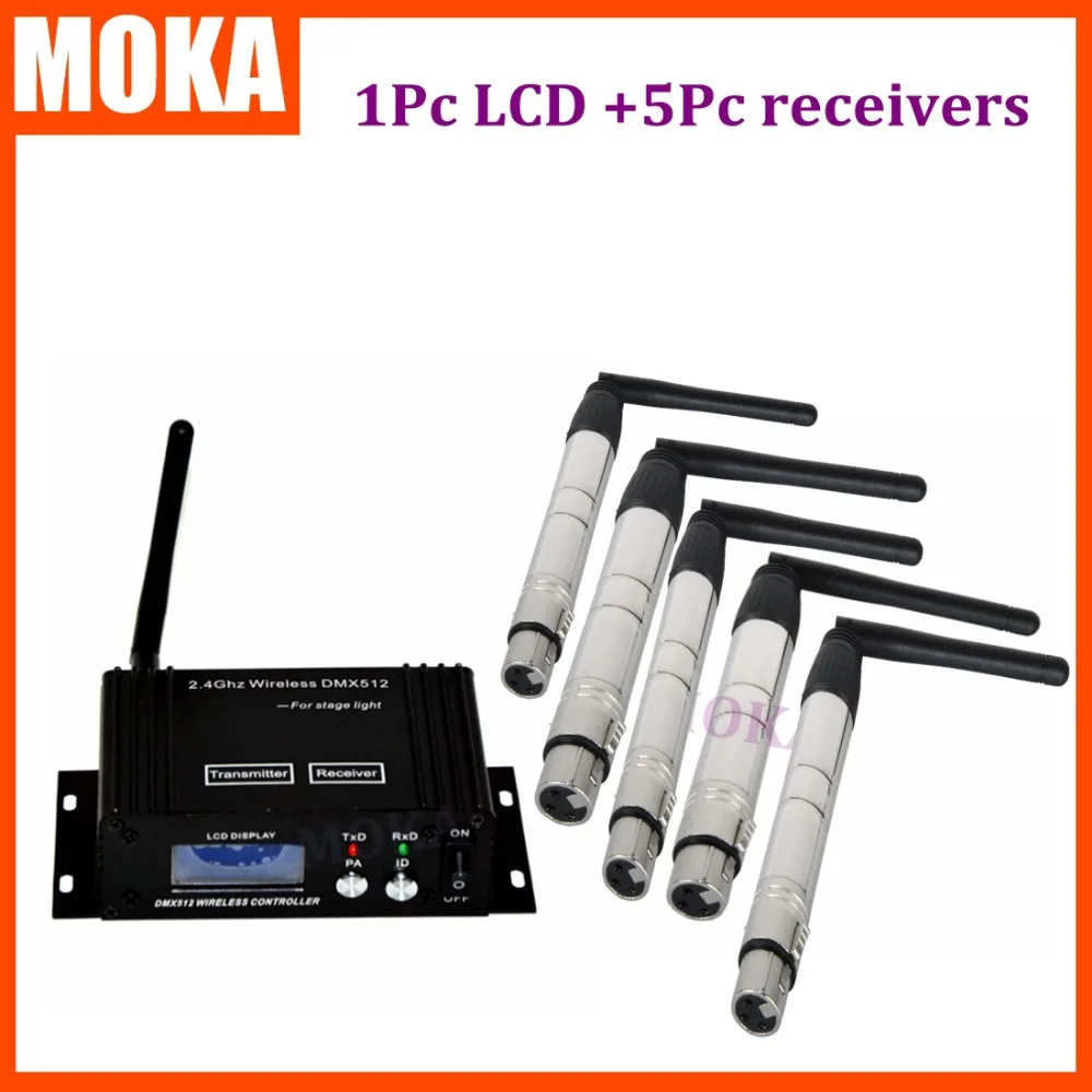 6pcs/lot Good Quality 3-pin Wireless 5 receiver+1 LCD Display DMX512 Wireless Controller Transmitter Receiver
6pcs/lot Good Quality 3-pin Wireless 5 receiver+1 LCD Display DMX512 Wireless Controller Transmitter Receiver