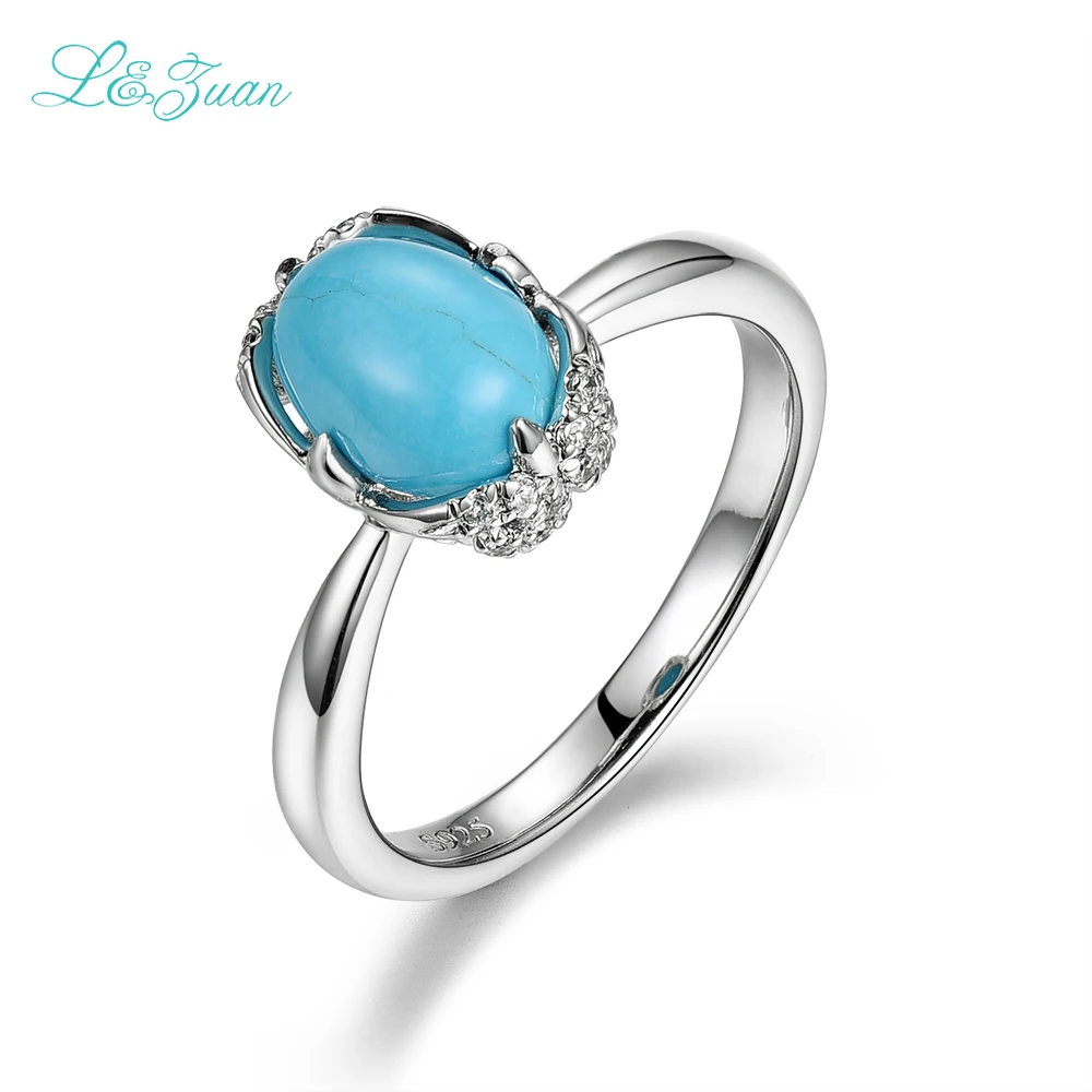 I&zuan 925 Sterling Silver Jewelry 100% Natural Oval Turquoise Blue Stone Party Rings For Women Fine Jewelry Wedding Bands 2089
I&zuan 925 Sterling Silver Jewelry 100% Natural Oval Turquoise Blue Stone Party Rings For Women Fine Jewelry Wedding Bands 2089