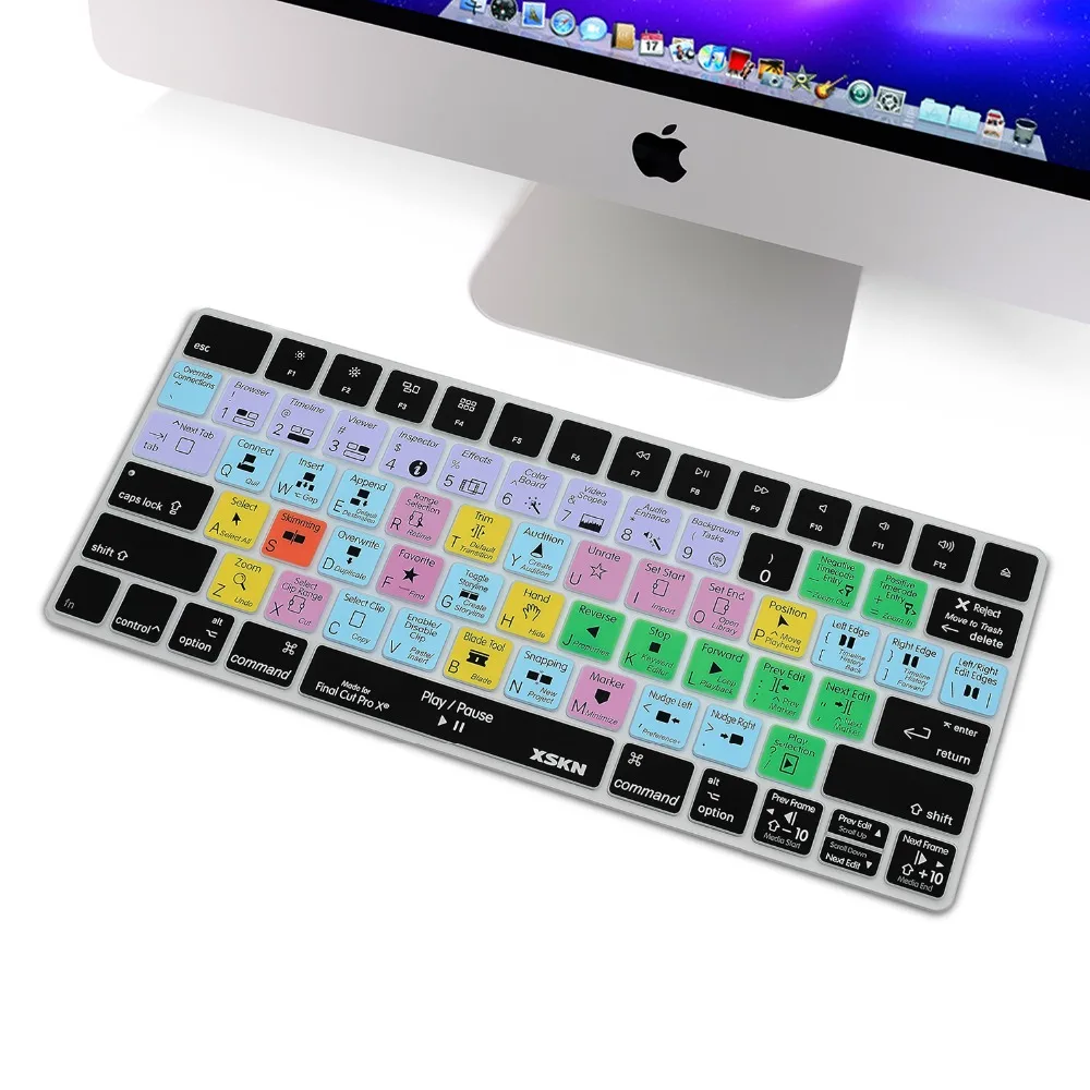 for Apple Magic Keyboard Final Cut Pro X 10 Shortcut Keyboard Cover, XSKN Durable FCP Keyboard Skin for Magic Keyboard MLA22LL/A
for Apple Magic Keyboard Final Cut Pro X 10 Shortcut Keyboard Cover, XSKN Durable FCP Keyboard Skin for Magic Keyboard MLA22LL/A