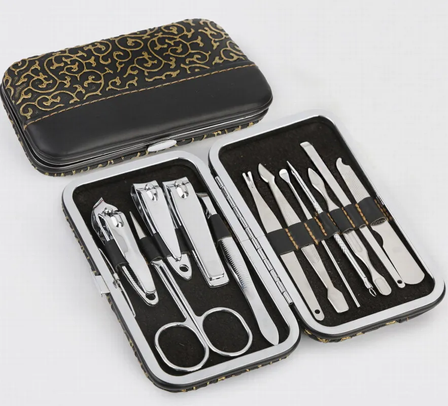 

12Pcs Stainless Steel Manicure Pedicure Set Baby Nail Scissors Clippers Kit Tweezer Knife Ear Tools Healthcare Kits