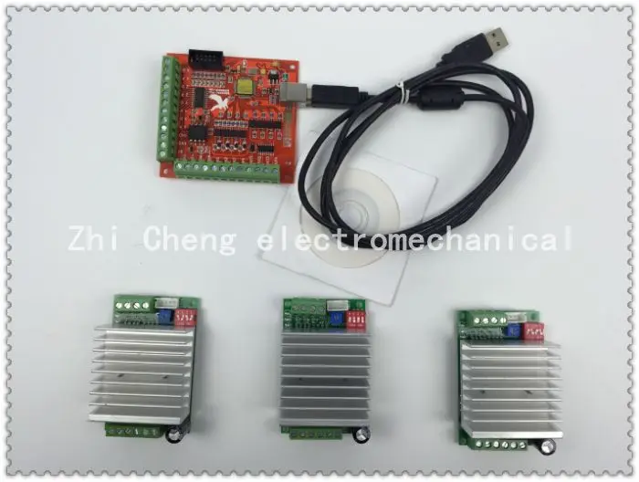 CNC mach3 usb 3 Axis Kit, 3pcs TB6600 1 Axis Stepper Motor Driver + mach3 4 Axis USB CNC Stepper Motor Controller card 100KHz
CNC mach3 usb 3 Axis Kit, 3pcs TB6600 1 Axis Stepper Motor Driver + mach3 4 Axis USB CNC Stepper Motor Controller card 100KHz
