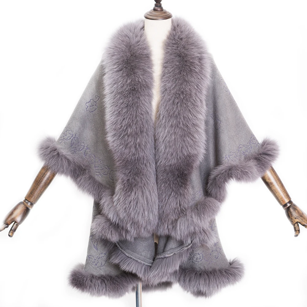 NEW Womens Real Fur Coat Natural Fox Surround Fur Shawl Fashion Warm Poncho Knitting Cape Cardigan Spring Autumn Winter
NEW Womens Real Fur Coat Natural Fox Surround Fur Shawl Fashion Warm Poncho Knitting Cape Cardigan Spring Autumn Winter