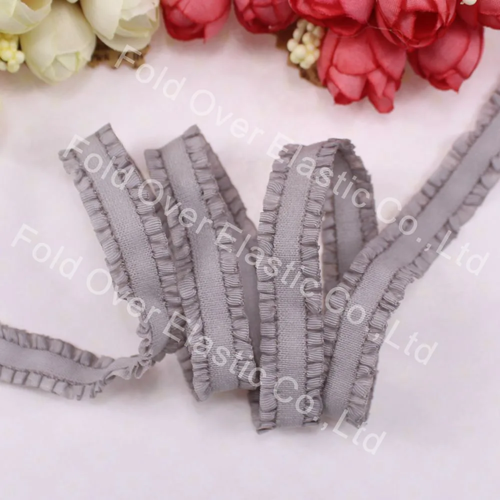 New!! 13mm ruffles on the edges elastic grey lace elastic 100yards free shipping 91103
New!! 13mm ruffles on the edges elastic grey lace elastic 100yards free shipping 91103