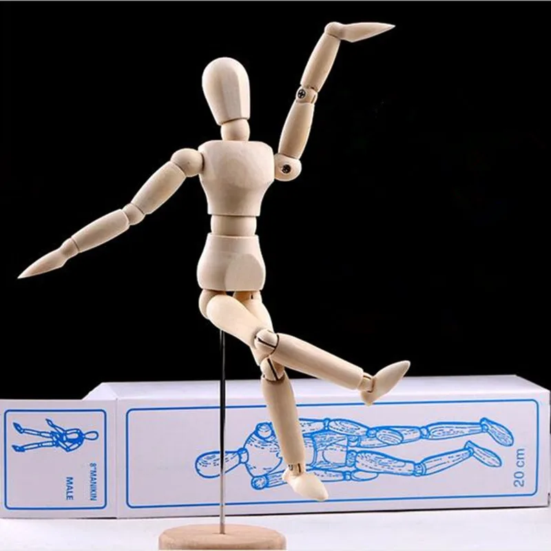Movable joint wooden model Creative wood carving dolls Home decor Home Artwork Creative Gifts
Movable joint wooden model Creative wood carving dolls Home decor Home Artwork Creative Gifts