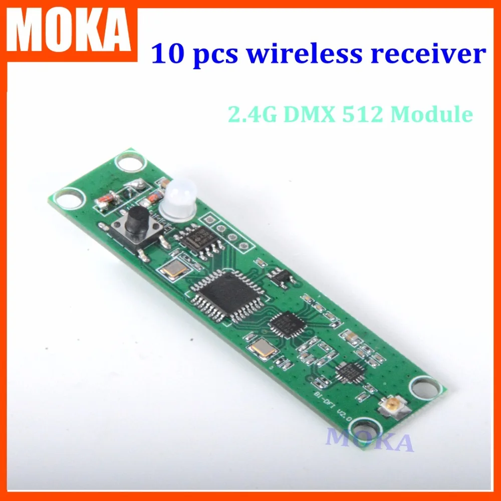 10 pcs/lot 2.4G portable PCB DMX wireless receiver receivertransmitter Signal DMX Controller For LED Par Light Stage Light
10 pcs/lot 2.4G portable PCB DMX wireless receiver receivertransmitter Signal DMX Controller For LED Par Light Stage Light