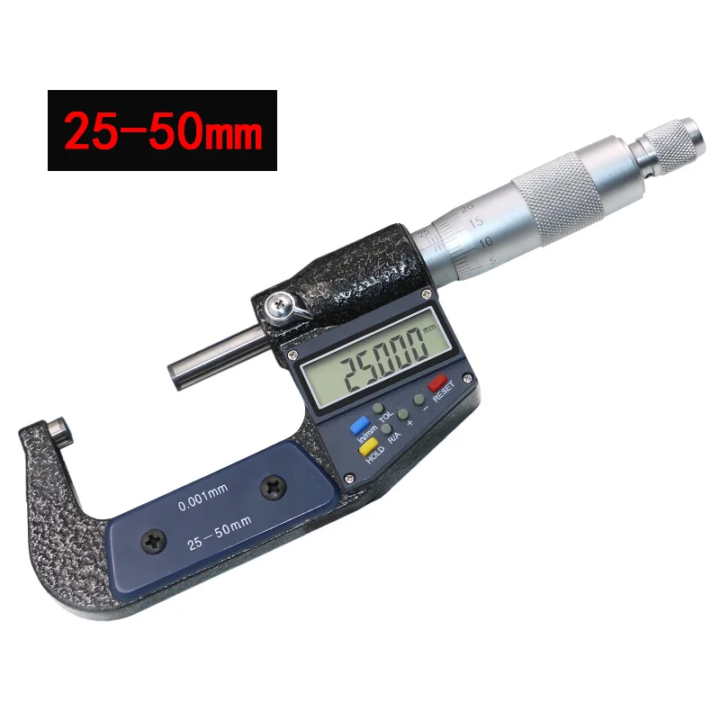25-50mm 0.001mm Metric/Inch Large LCD Conversion Electronic Digital Micrometer Measuring Tools Set+Button battery
25-50mm 0.001mm Metric/Inch Large LCD Conversion Electronic Digital Micrometer Measuring Tools Set+Button battery