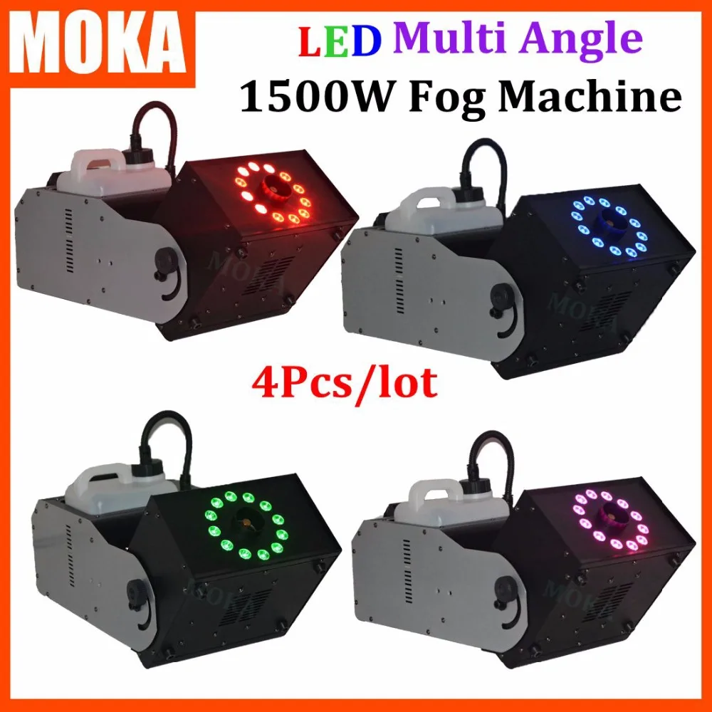 4 Pcs/lot led RGB Multi Angle1500W Fog Machine dj bar fogger strong rotate DMX LED Colorful haze machine Professional Stage FX
4 Pcs/lot led RGB Multi Angle1500W Fog Machine dj bar fogger strong rotate DMX LED Colorful haze machine Professional Stage FX