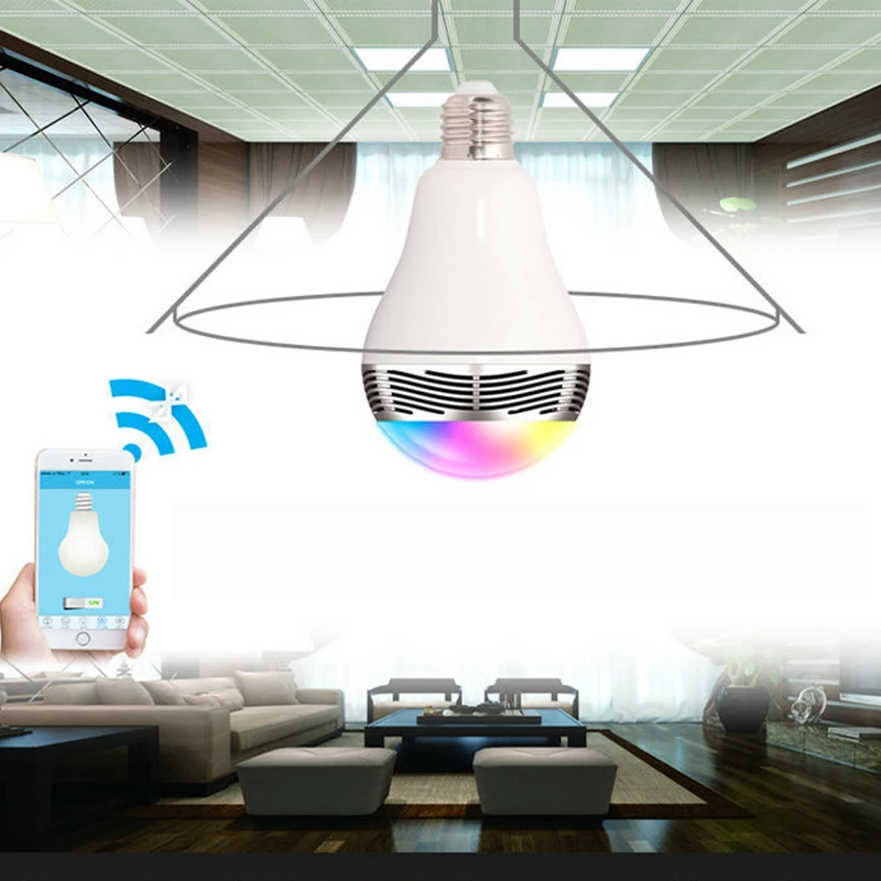 Wireless 12W Phone Control Colorful Music LED Light Bulb Bluetooth Speaker Portable Music Smart Bulb
Wireless 12W Phone Control Colorful Music LED Light Bulb Bluetooth Speaker Portable Music Smart Bulb