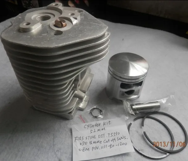 Cylinder Piston Kit Fits STIHL Ts510 051 Concrete Saw 52mm Rings Pin Clips for sale online 