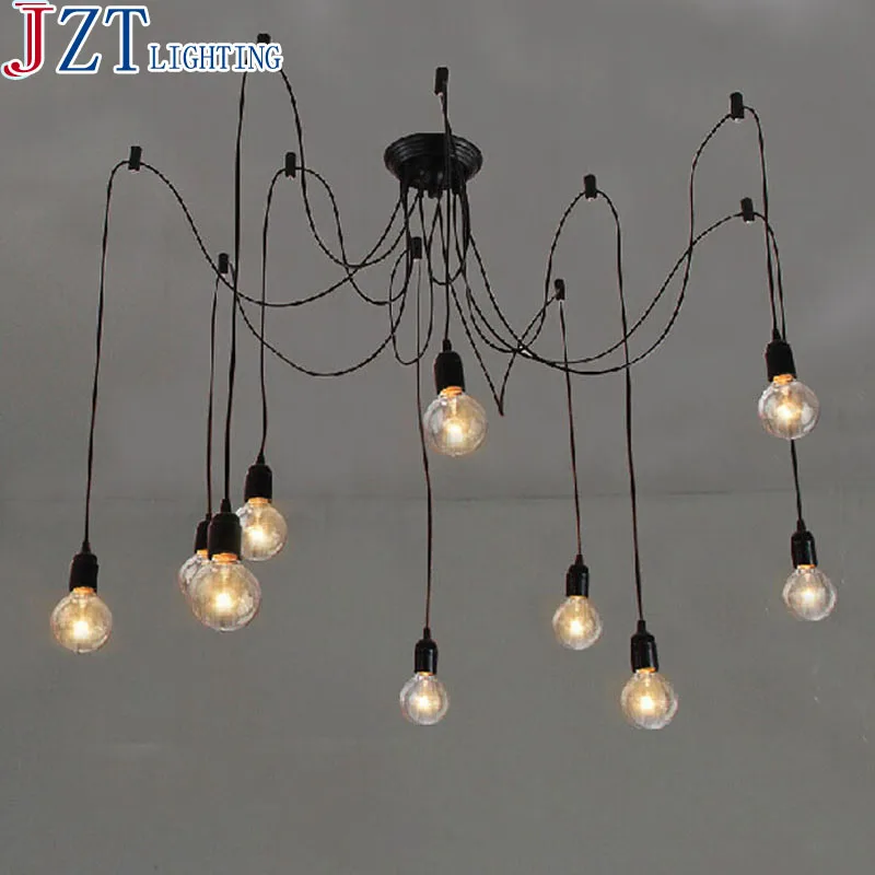 Nordic restaurant droplight Loft Antique Adjustable DIY E27 Art Spider Ceiling Lamp Fixture Lightsuspension luminaire
Nordic restaurant droplight Loft Antique Adjustable DIY E27 Art Spider Ceiling Lamp Fixture Lightsuspension luminaire