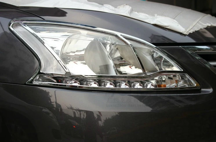 Clear Bumper FOG Light Lâmpadas kits De Capa De Molduras Para Nissan Sentra 2013-2015