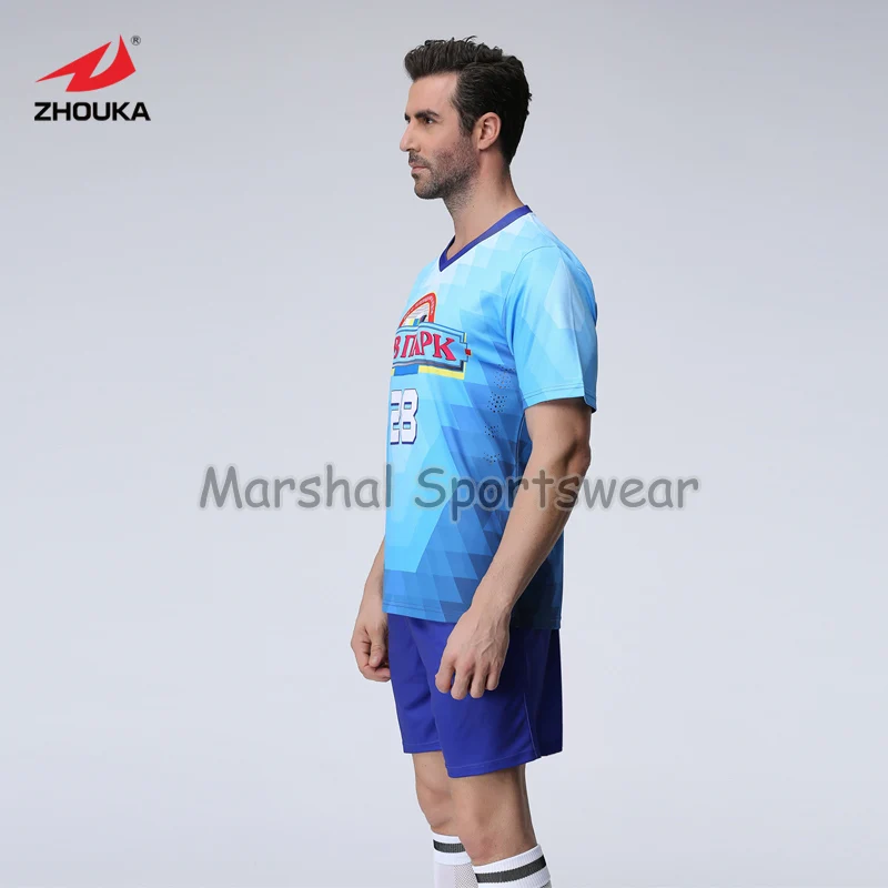 Wholesale price 100%polyester high quality fully sublimation custom soccer jersey MOQ 5pcs/sets any color can be customized
Wholesale price 100%polyester high quality fully sublimation custom soccer jersey MOQ 5pcs/sets any color can be customized