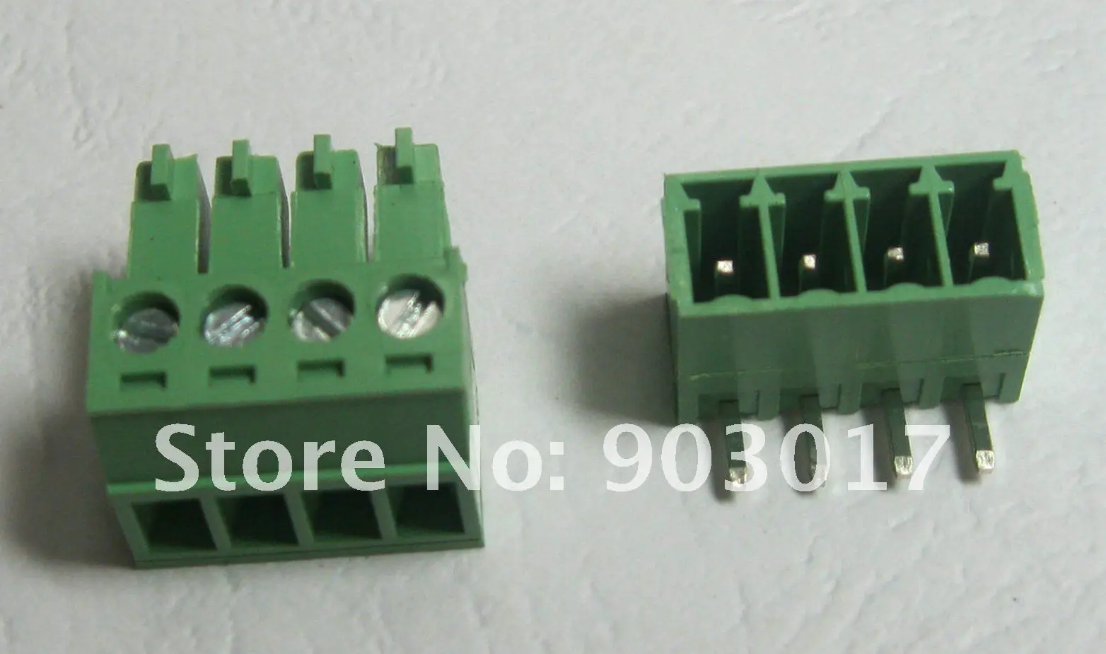 200 pcs Angle 4pin/way Pitch 3.81mm Screw Terminal Block Connector Green Color Pluggable Type with angle pin