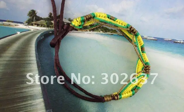 12PCS Yellow/green Brown woven Friendship Bracelets #20919