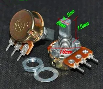 Free Shipping!! 3pcs WH148 / B20K axle / volume potentiometer / single joint B20K-15MM Axle /Electronic Component 
Free Shipping!! 3pcs WH148 / B20K axle / volume potentiometer / single joint B20K-15MM Axle /Electronic Component