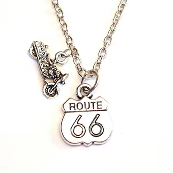 12pcs/lot Route 66 necklace Route 66 Charm pendant Route 66 Jewelry Bike Davidson
12pcs/lot Route 66 necklace Route 66 Charm pendant Route 66 Jewelry Bike Davidson