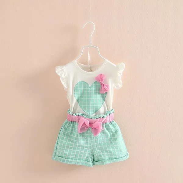 Cotton Baby Kids Girls Sleeveless Heart Bow Tops T Shirt+Plaid Short Pants Outfits 2-7Y
Cotton Baby Kids Girls Sleeveless Heart Bow Tops T Shirt+Plaid Short Pants Outfits 2-7Y