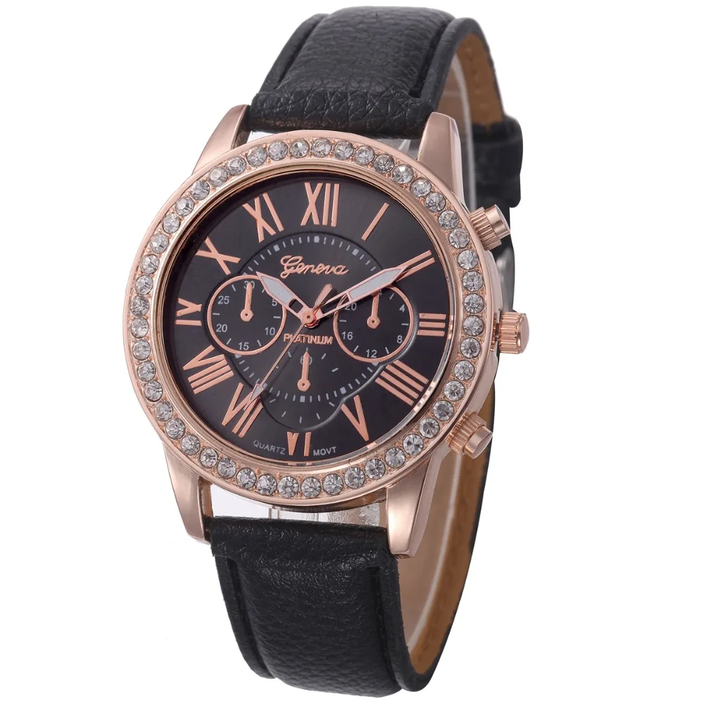 High Wholesale High Quality Crystal Leather Watch Women Fashion Cute Dress Wrist Watch Luxury Leather Roman Number Watches
High Wholesale High Quality Crystal Leather Watch Women Fashion Cute Dress Wrist Watch Luxury Leather Roman Number Watches