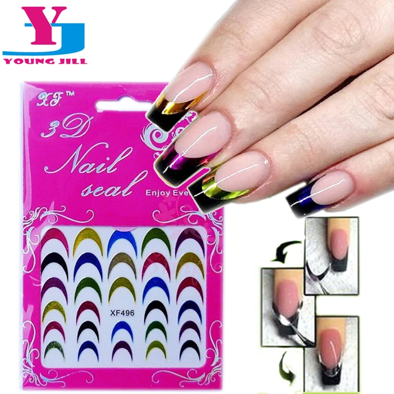 Colorful French Acrylic 3D Nail Art Stickers Water Transfer Beauty Decals Decorations Tools For Nails Design Manicure Tip Decals
Colorful French Acrylic 3D Nail Art Stickers Water Transfer Beauty Decals Decorations Tools For Nails Design Manicure Tip Decals