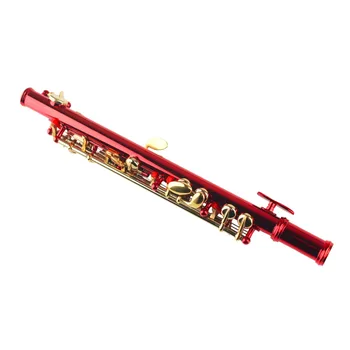 Lader Red Metal Head Plated C Tone Piccolo with Precise Key + Case + Cloth 
Lader Red Metal Head Plated C Tone Piccolo with Precise Key + Case + Cloth