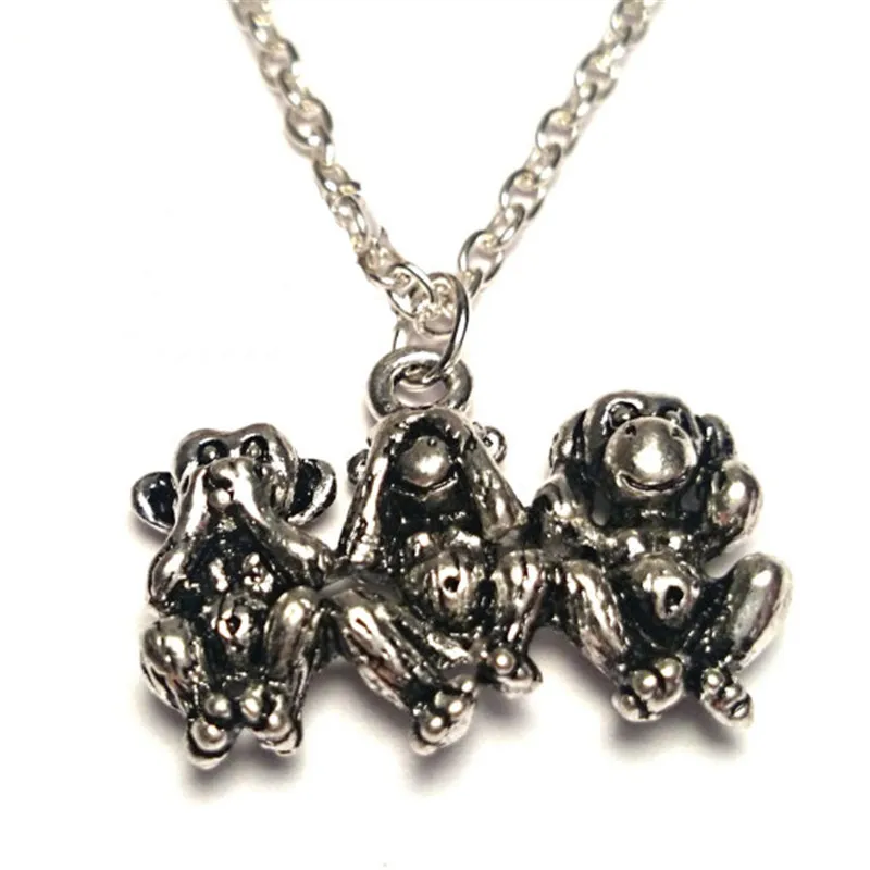 12pcs/lot Three Monkeys necklace Three wise monkeys Charm pendant See no evil, Three Monkeys Jewelry
12pcs/lot Three Monkeys necklace Three wise monkeys Charm pendant See no evil, Three Monkeys Jewelry