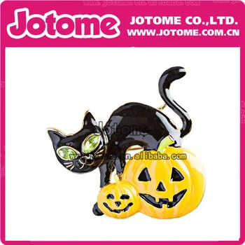 Wholesale 55mm Halloween Costume Jewelry Orange Gold Black Cat Pumpkin Face Crystal Brooch Pin
Wholesale 55mm Halloween Costume Jewelry Orange Gold Black Cat Pumpkin Face Crystal Brooch Pin