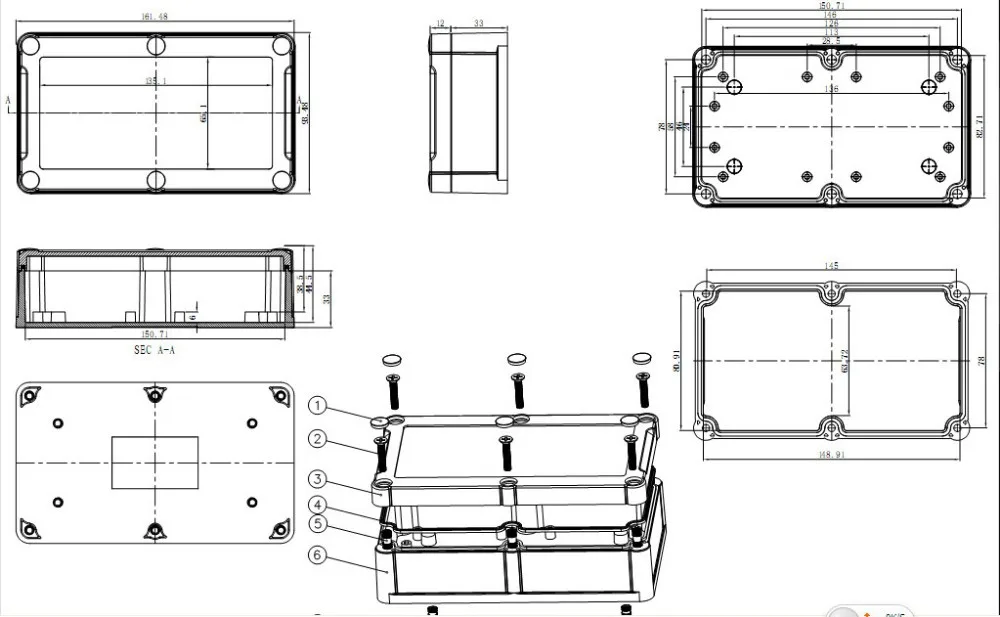 ip65 waterproof plastic enclosure 2