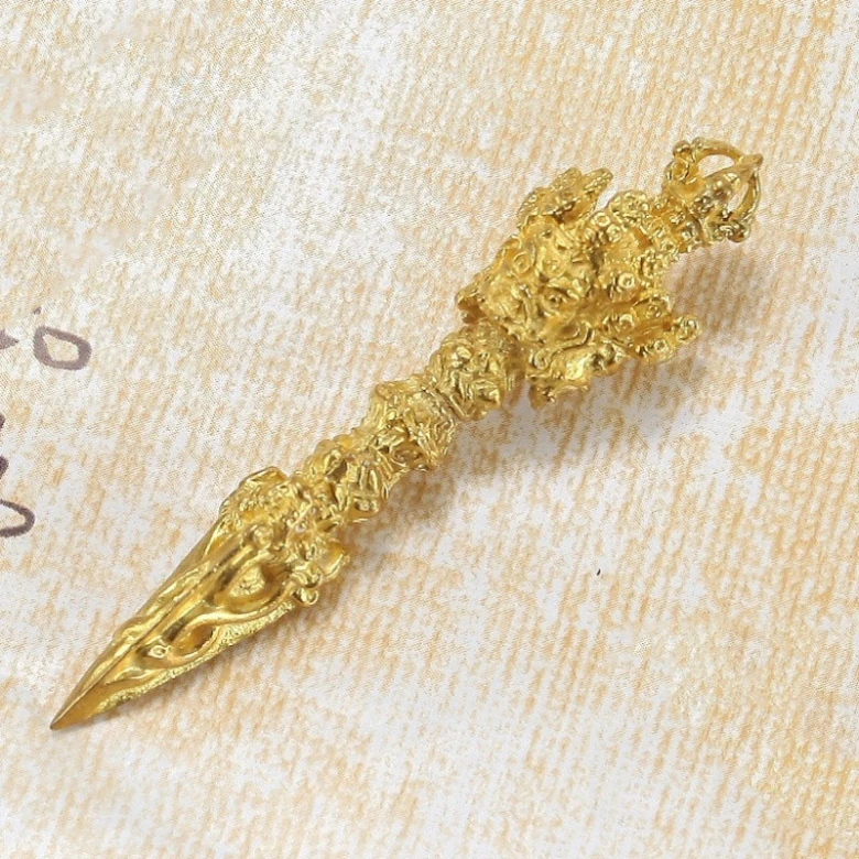 The Vajrakilaya-Dorje-Phurba Buddhist Amulet, Brass Polished Churinga, Representing Enlightened Mind, Daily Wear Or For Altar
The Vajrakilaya-Dorje-Phurba Buddhist Amulet, Brass Polished Churinga, Representing Enlightened Mind, Daily Wear Or For Altar