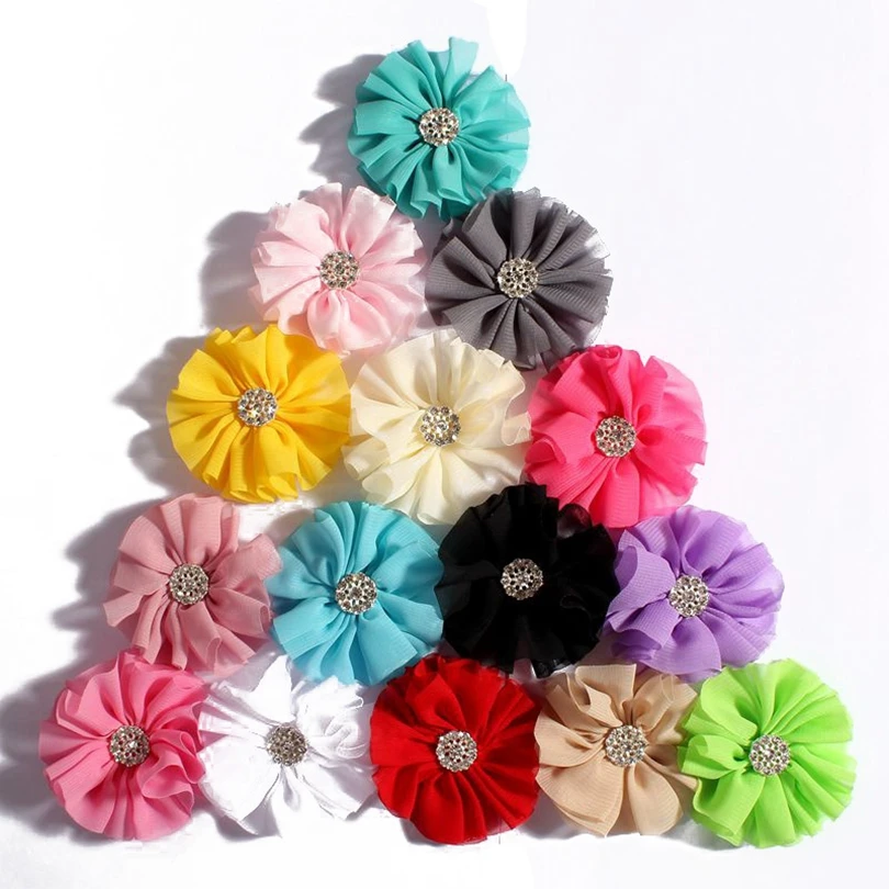 10pcs/lot 6.5cm 15colors Hair Clip Chiffon Flowers With Rhinestone Button For Hair Accessories Fabric Flowers For DIY Headbands
10pcs/lot 6.5cm 15colors Hair Clip Chiffon Flowers With Rhinestone Button For Hair Accessories Fabric Flowers For DIY Headbands