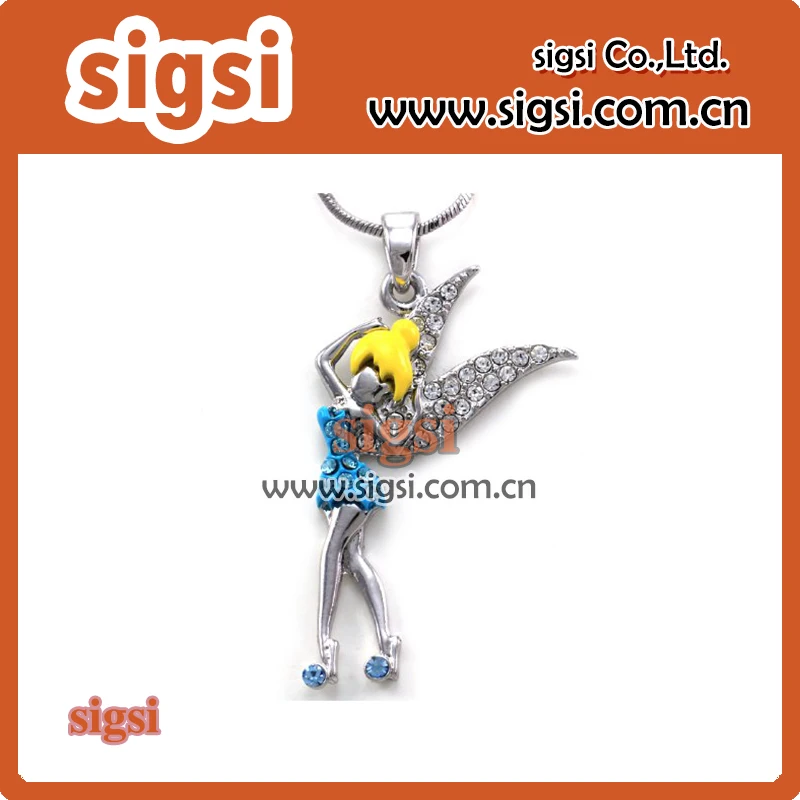 Fashion design Hot Sale Vintage Full Rhinestone Fairy Tinker Bell Pendant Necklace
Fashion design Hot Sale Vintage Full Rhinestone Fairy Tinker Bell Pendant Necklace