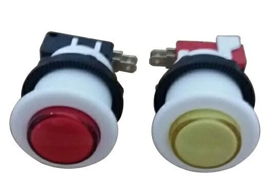 12 PCS/lot ABS meterial 28mm white outline round push button with microswitch for game machine
12 PCS/lot ABS meterial 28mm white outline round push button with microswitch for game machine