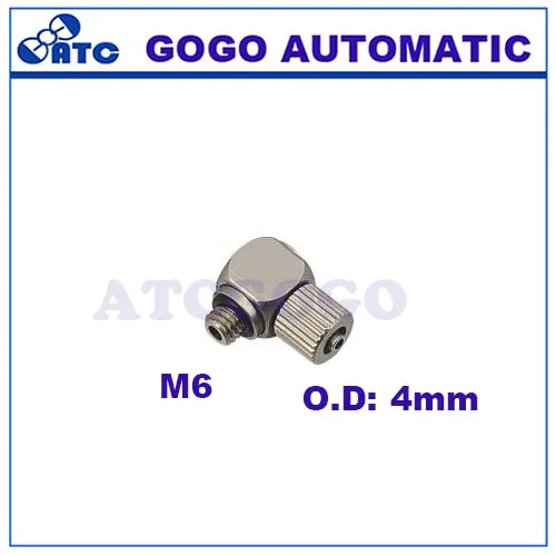 GOGO 10pcs a lot L type 4mm M6 Push-on type TL-4-M6 quick screw MINI elbow joint pneumatic fittings
GOGO 10pcs a lot L type 4mm M6 Push-on type TL-4-M6 quick screw MINI elbow joint pneumatic fittings