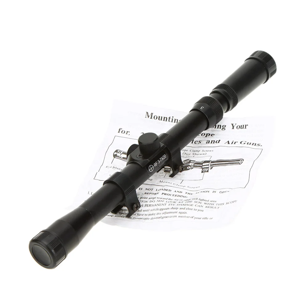 New Mini 3-7x20 Riflescope Telescopic Sniper Scope Sight Riflescope Sight Scope with Mounts for Hunting
New Mini 3-7x20 Riflescope Telescopic Sniper Scope Sight Riflescope Sight Scope with Mounts for Hunting