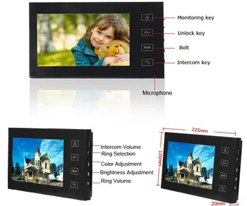 Access Control 7"TFT Video Doorphone Intercom System IR Camera + 7'' Color Screen Wired Visual Doorbell
Access Control 7"TFT Video Doorphone Intercom System IR Camera + 7'' Color Screen Wired Visual Doorbell