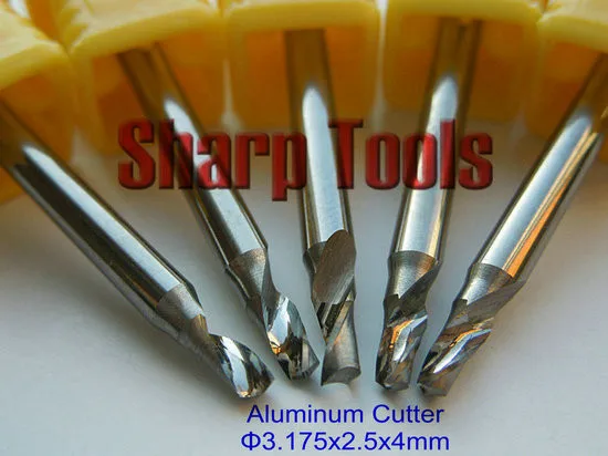 Single Spiral Flute Tungsten Carbide Cutters CNC Milling Tools Router Bits Endmill