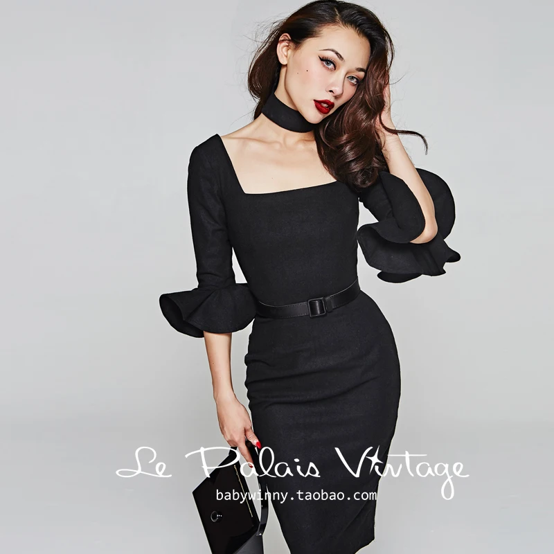 45- le palais vintage women 50s wool ruffles sleeve wiggle pencil dress in black plus size vestido elegant retro pinup dresses
45- le palais vintage women 50s wool ruffles sleeve wiggle pencil dress in black plus size vestido elegant retro pinup dresses
