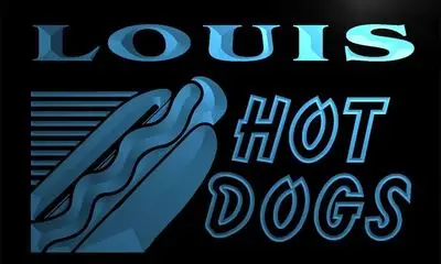 Image x0075 tm Louis Hot Dogs Custom Personalized Name Neon Sign Wholesale Dropshipping