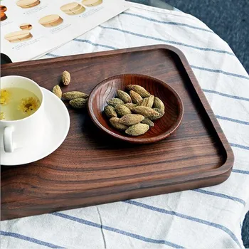 Hand-made of Japanese style wooden tray wooden dish solid wood tray tea tray kitchen dinnereware walnut veneer plates table pad
Hand-made of Japanese style wooden tray wooden dish solid wood tray tea tray kitchen dinnereware walnut veneer plates table pad