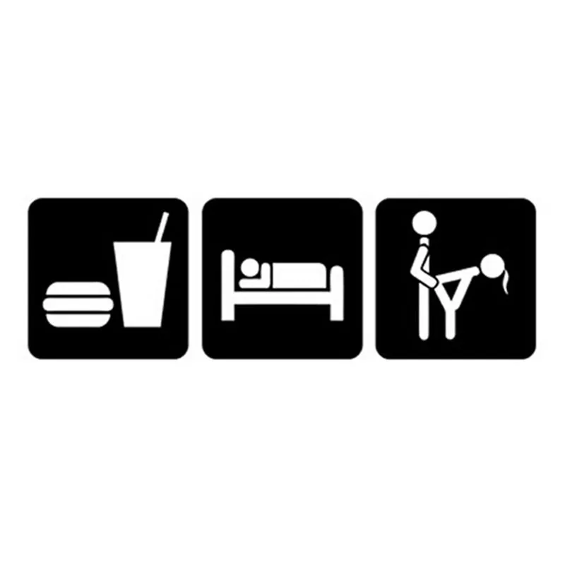 22*7CM Eat And Sleep Funny Car Sticker Motorcycle Car Decorative Decals Personality Accessories Sliver/Black C4-0173
22*7CM Eat And Sleep Funny Car Sticker Motorcycle Car Decorative Decals Personality Accessories Sliver/Black C4-0173