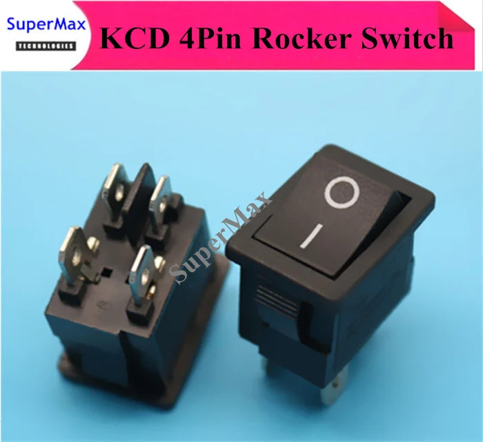 10piecs KCD XW-601BB1 AC swicths 4pin ON-OFF electrical rocker switch for electronic equipment 20A/250V
10piecs KCD XW-601BB1 AC swicths 4pin ON-OFF electrical rocker switch for electronic equipment 20A/250V