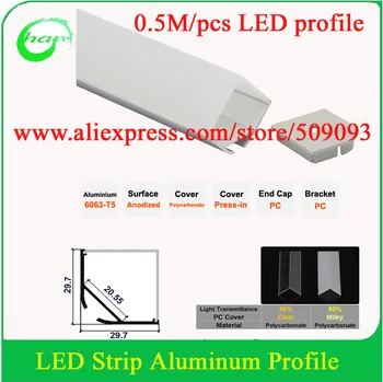 6pcs/lot 0.5m/pc LED channel aluminum profile for 5050 led strip,milky/transparent cover for 20mm pcb with fittings
6pcs/lot 0.5m/pc LED channel aluminum profile for 5050 led strip,milky/transparent cover for 20mm pcb with fittings