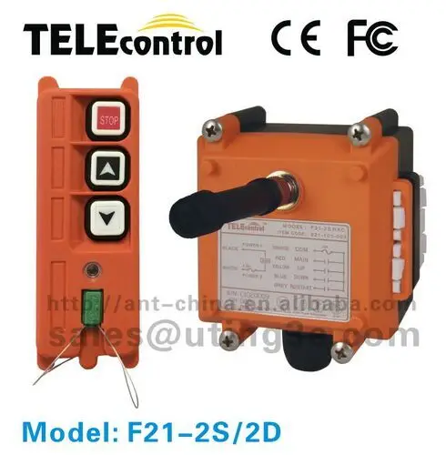 F21 series F21-2S Controller Hoist 2 functions Industrial wireless remote control Crane remote control
F21 series F21-2S Controller Hoist 2 functions Industrial wireless remote control Crane remote control