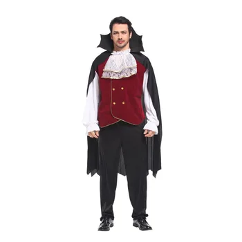Fantasia Halloween Vampire Costumes for Man Dracula Cosplay Carnival Masquerade stage show Medieval European aristocratic dress
Fantasia Halloween Vampire Costumes for Man Dracula Cosplay Carnival Masquerade stage show Medieval European aristocratic dress