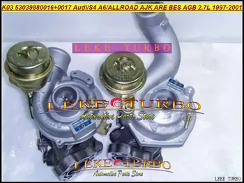 K03 016 + 17 Twin Turbo 53039880016 53039880017 53039700016 53039700017 For AUDI S4 1997-01;A6 99-01 AJK ARE BES AGB 2.7L 265HP
K03 016 + 17 Twin Turbo 53039880016 53039880017 53039700016 53039700017 For AUDI S4 1997-01;A6 99-01 AJK ARE BES AGB 2.7L 265HP